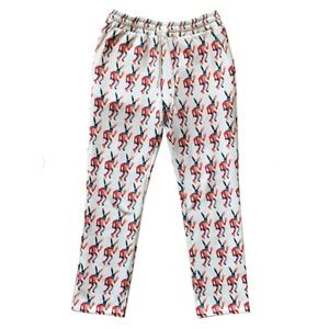Kodoneworld K-Bunny Print White Cotton Sweatpant Jogger Pants